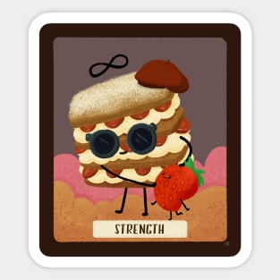 Dessert Tarot card-Strength Sticker